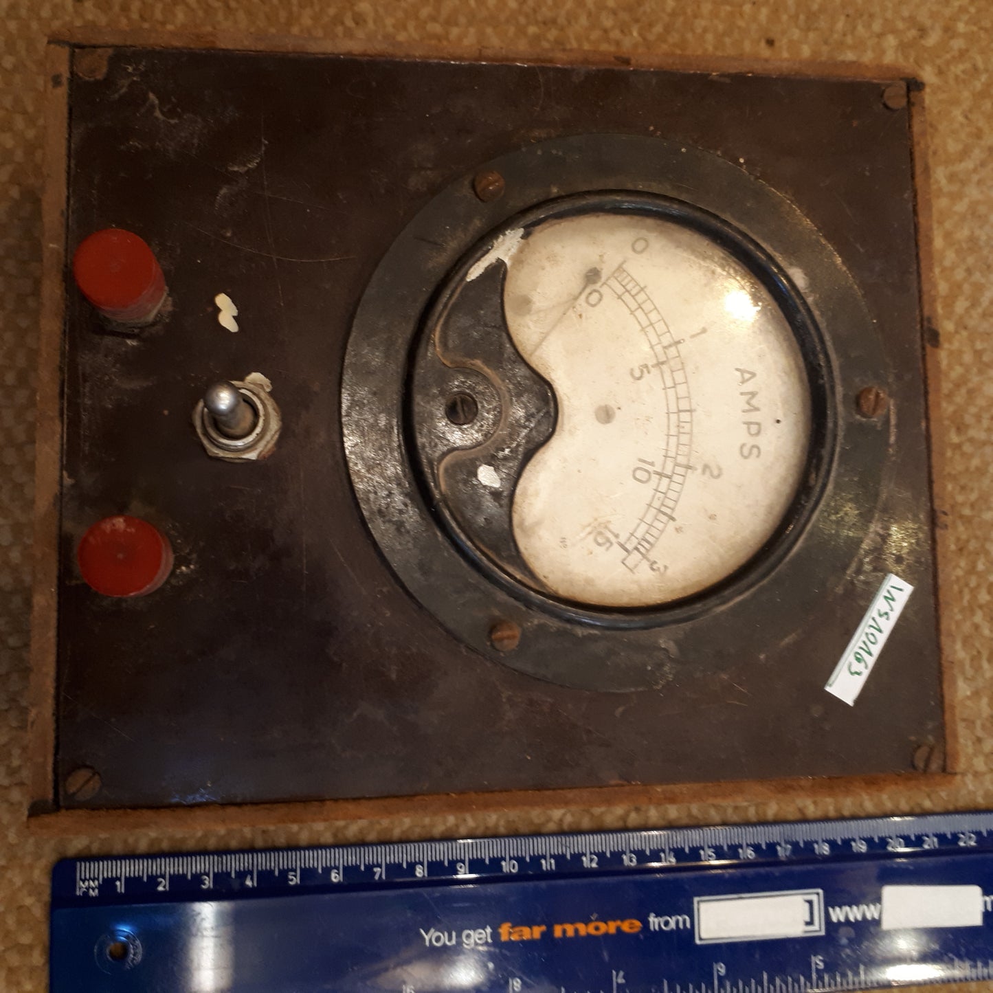 Amper meter analog, very old [INS10163]