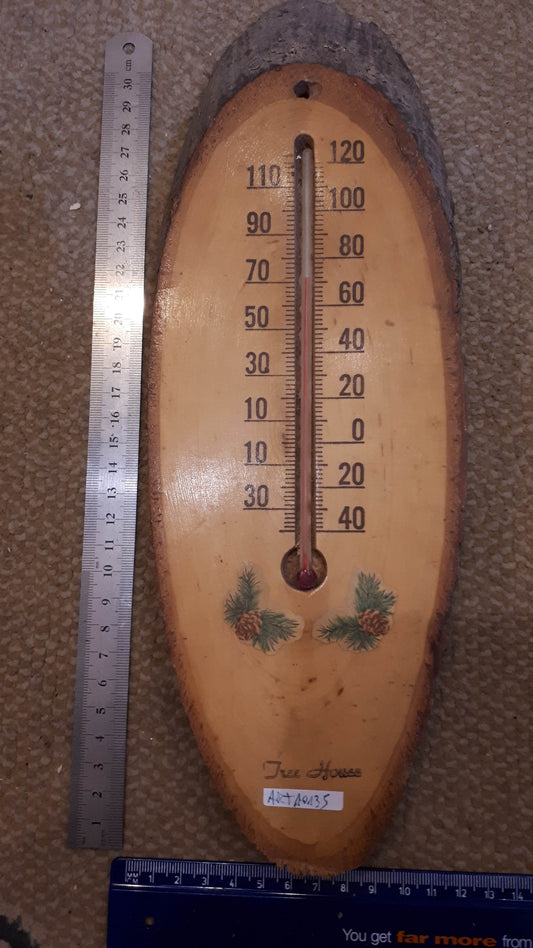 Vintage Thermometer on wood handwork [ART10135]