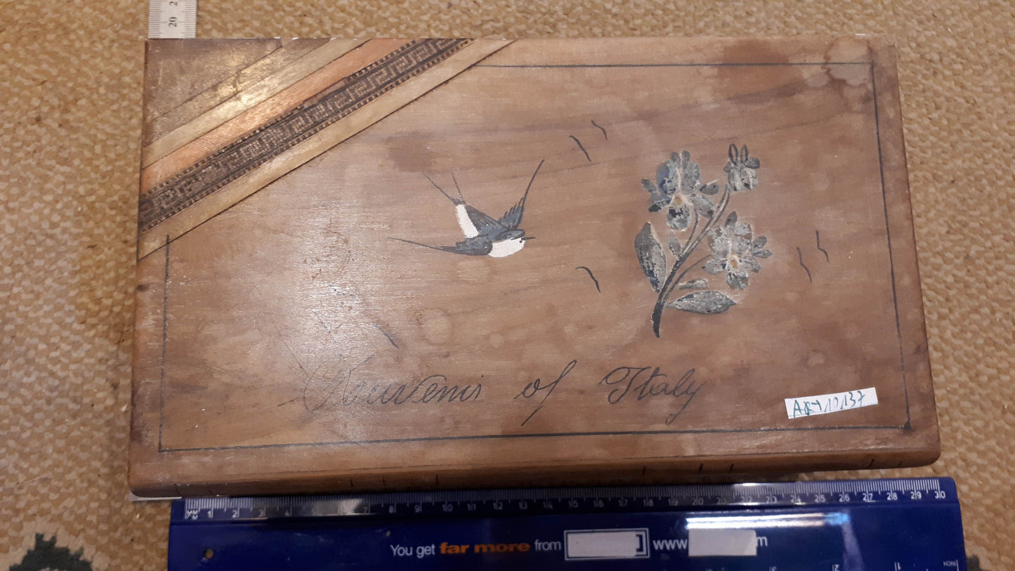 Jewelry old wood box [ART10137]