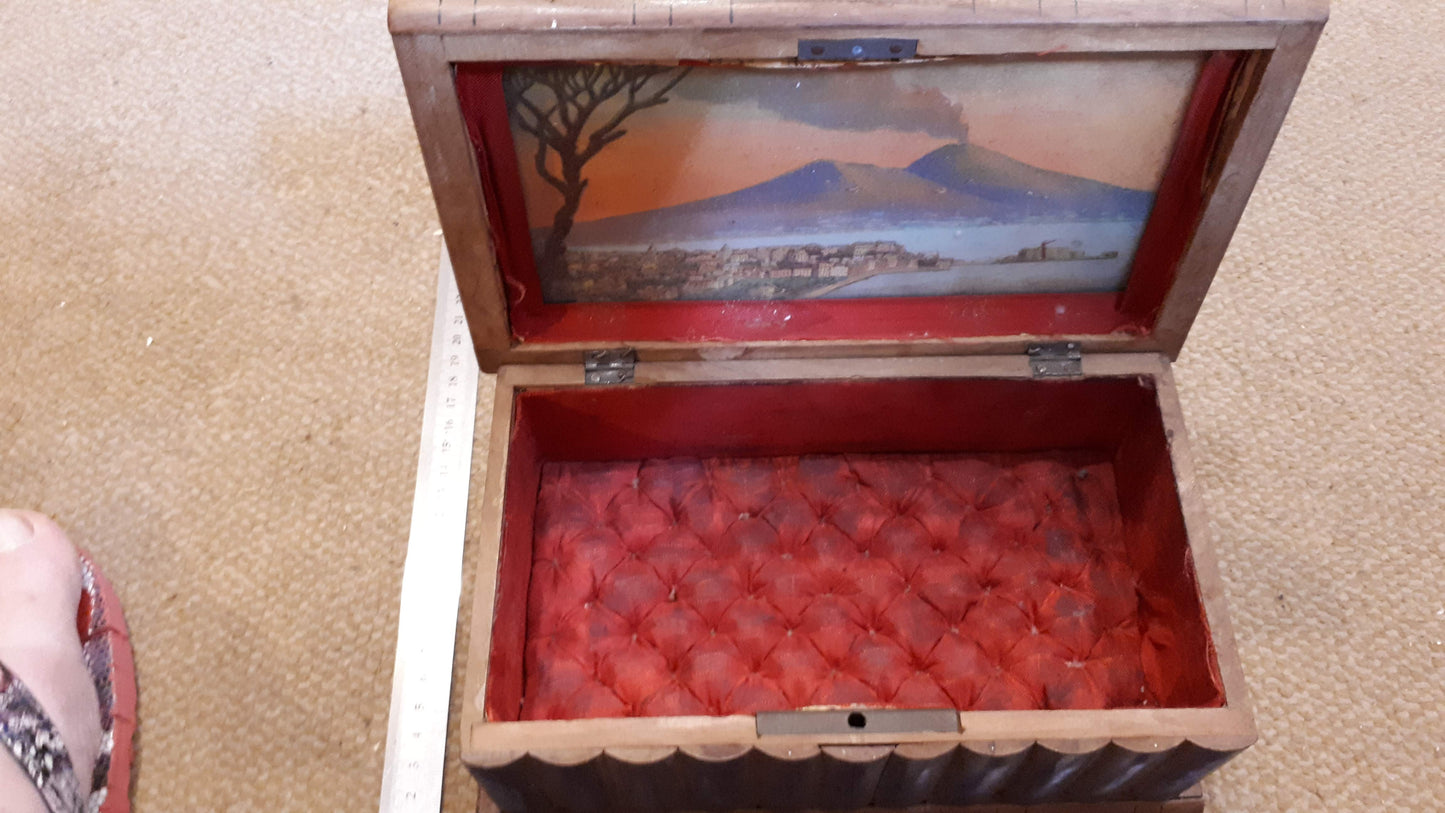 Jewelry old wood box [ART10137]