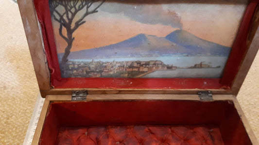 Jewelry old wood box [ART10137]