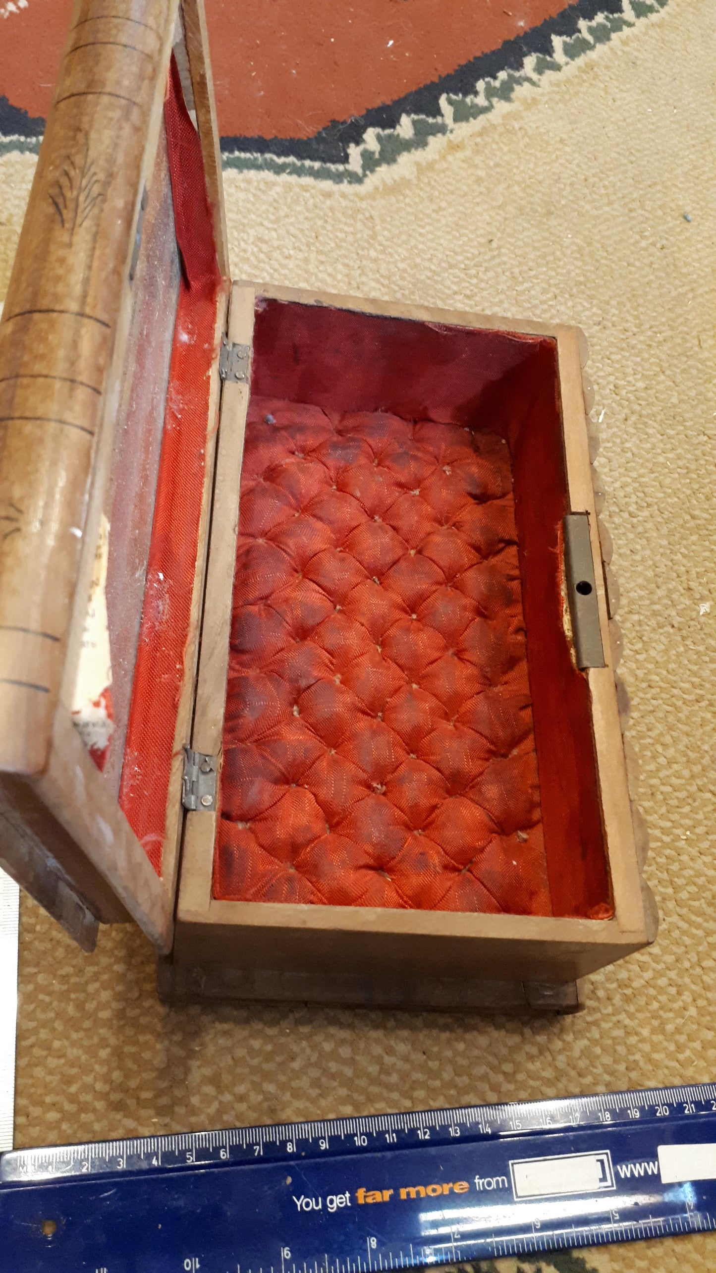 Jewelry old wood box [ART10137]