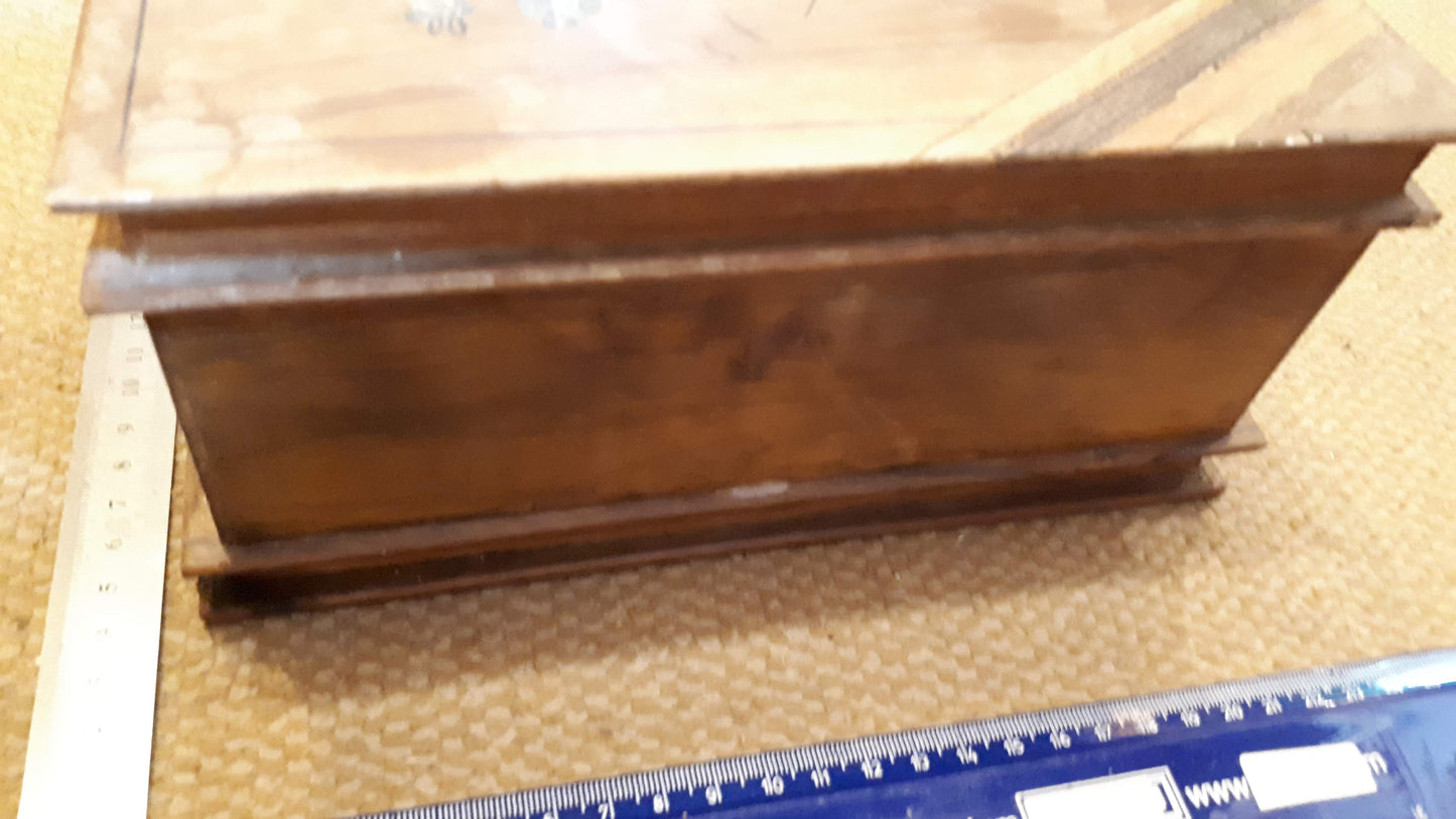 Jewelry old wood box [ART10137]