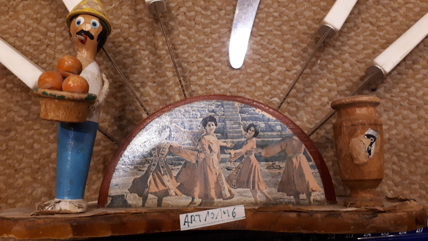 Vintage Kitchen Kniveswood wooden holder [ART10146]