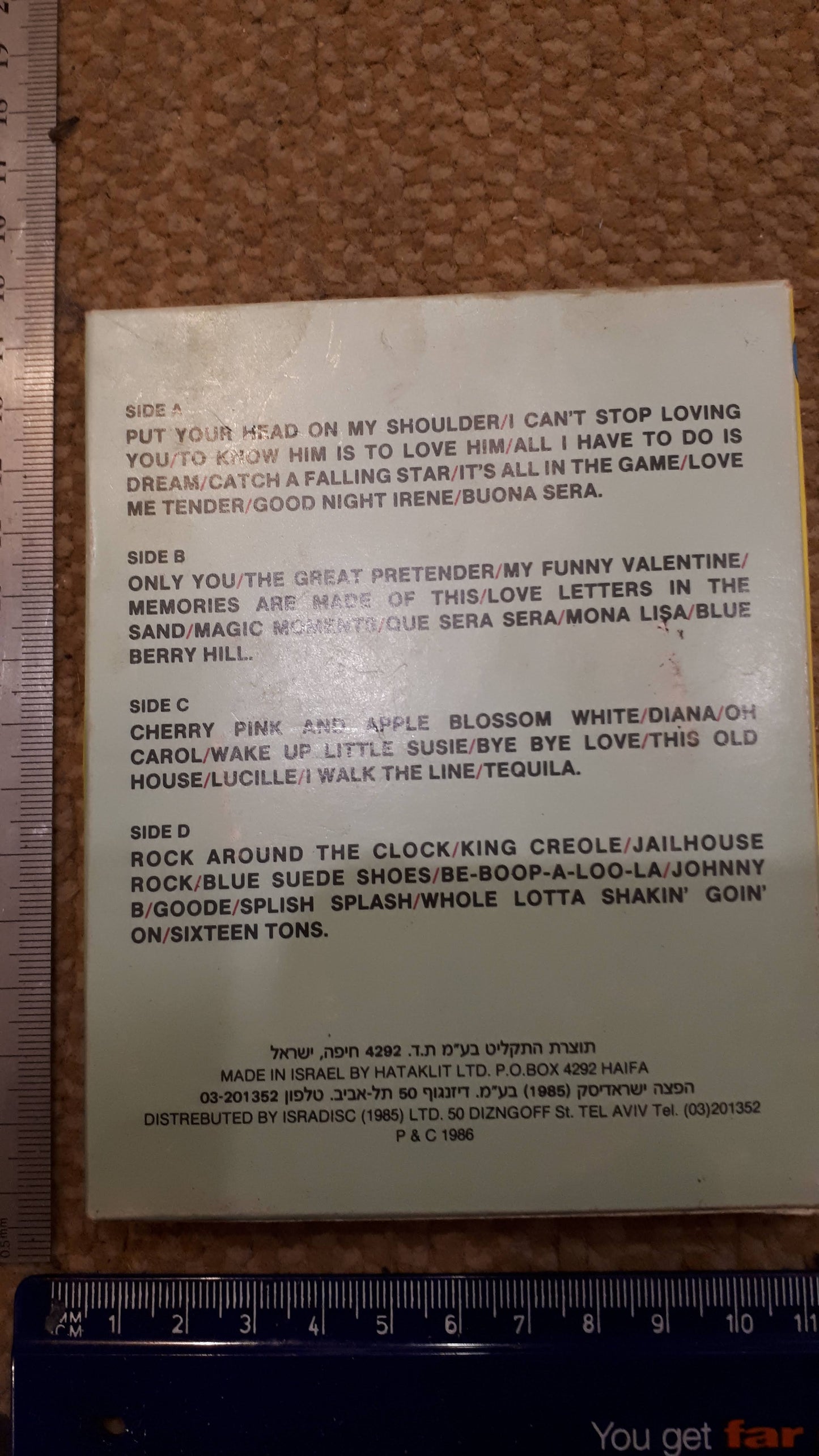 1950s great hits -2 audio cassette [ENT10142]