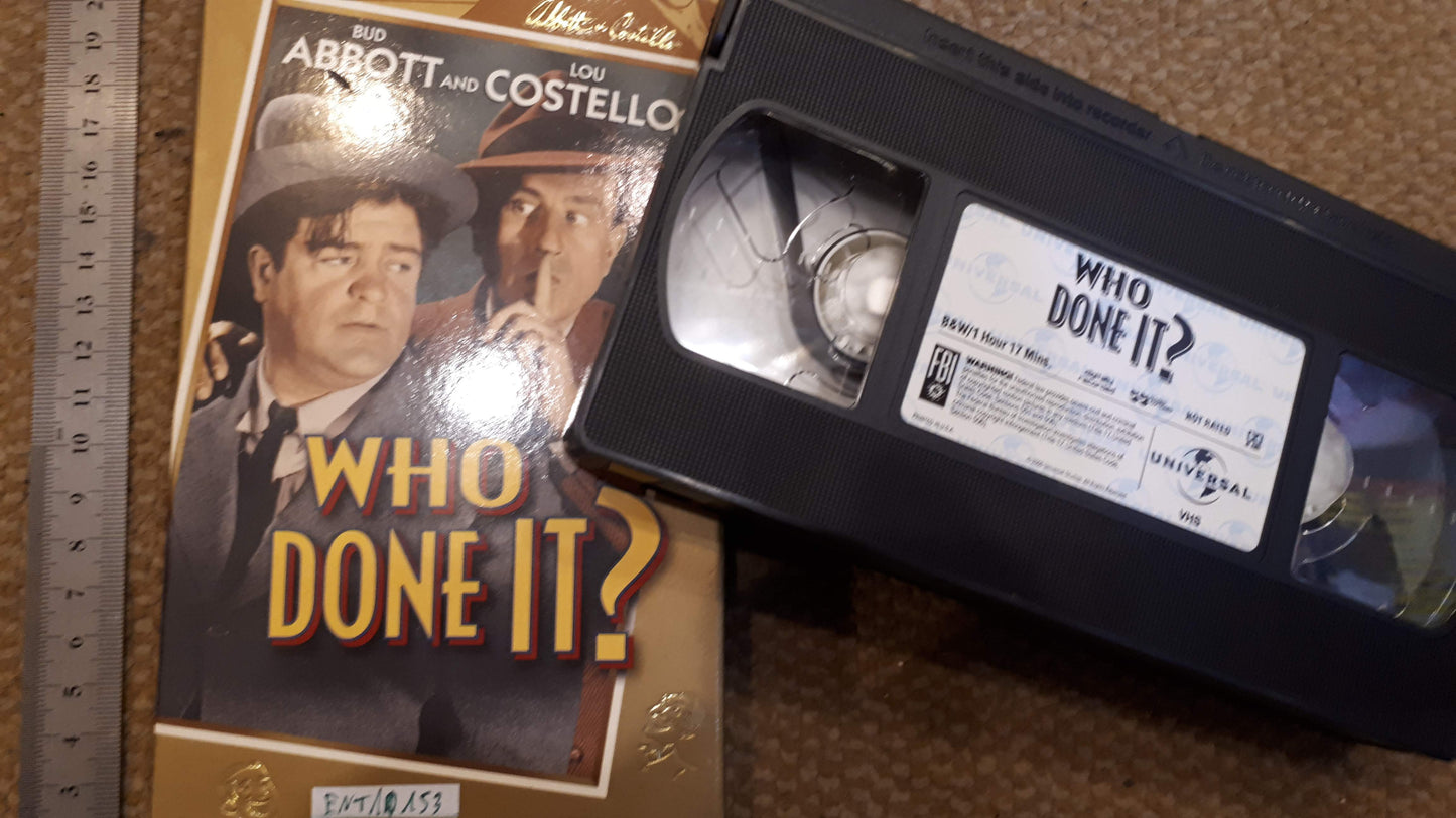 Abbot&Costello who done it video cassette [ENT10153]