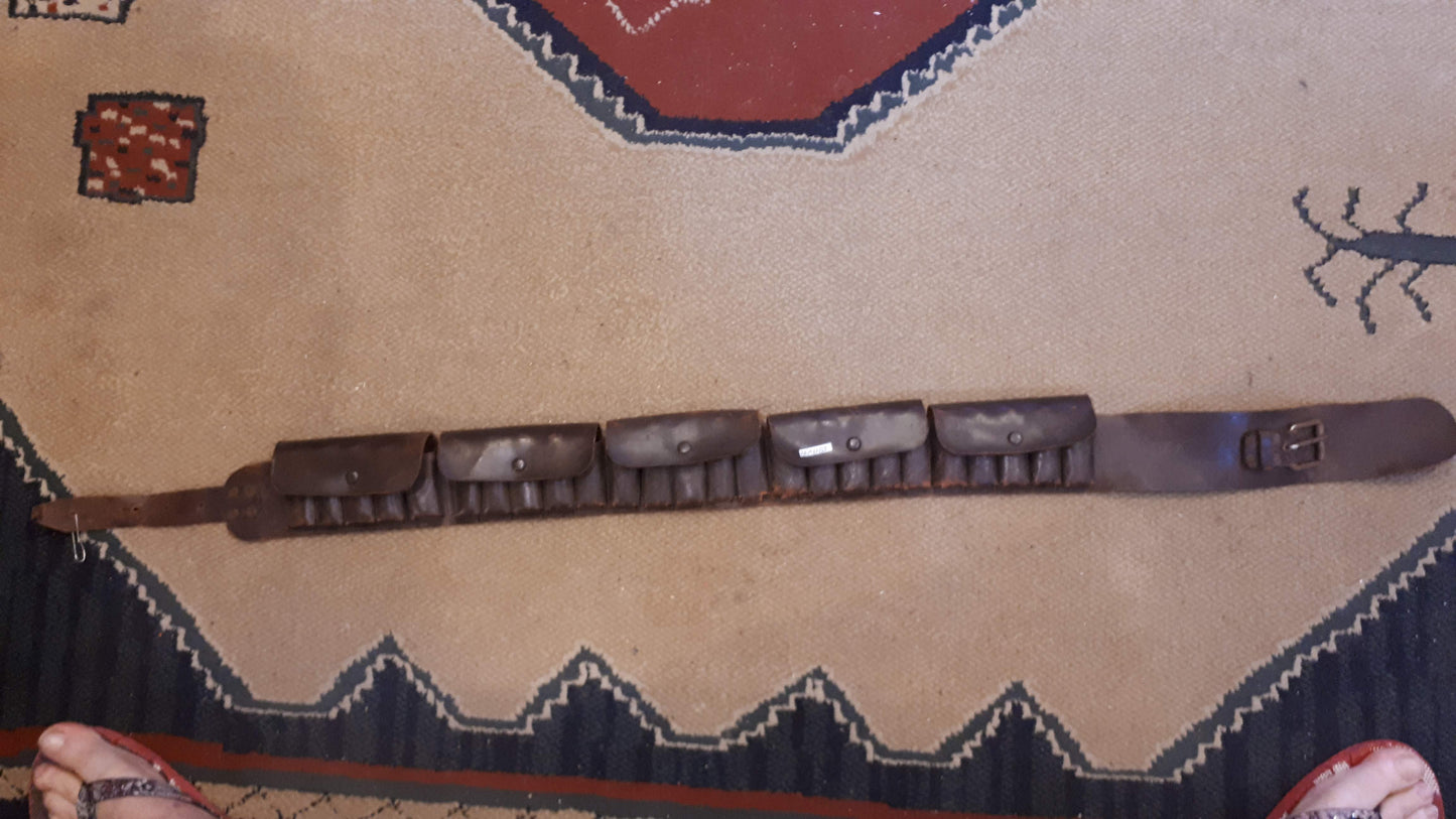 Vintage Leather Bullet Belt rare [ARM10125]