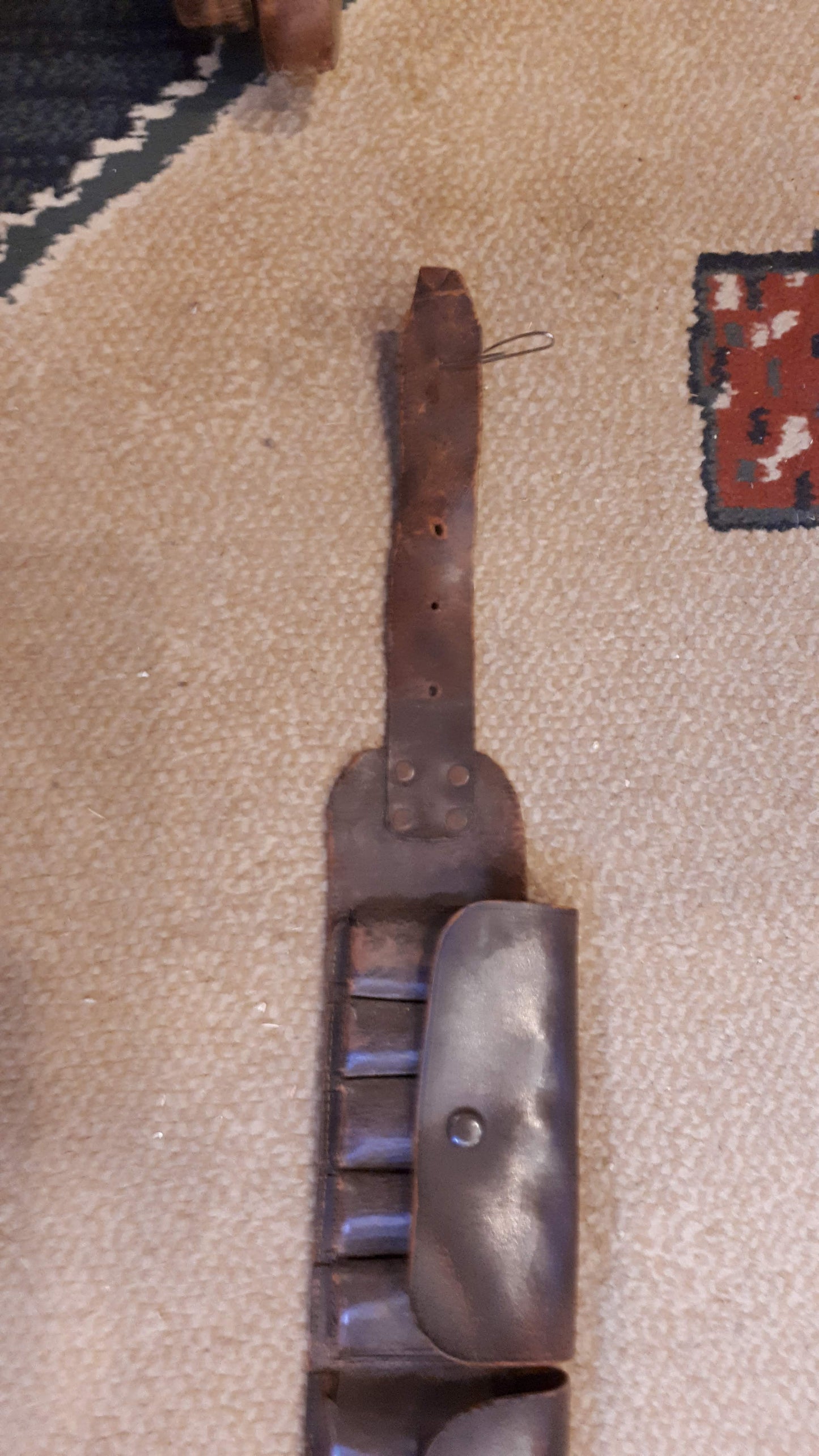 Vintage Leather Bullet Belt rare [ARM10125]