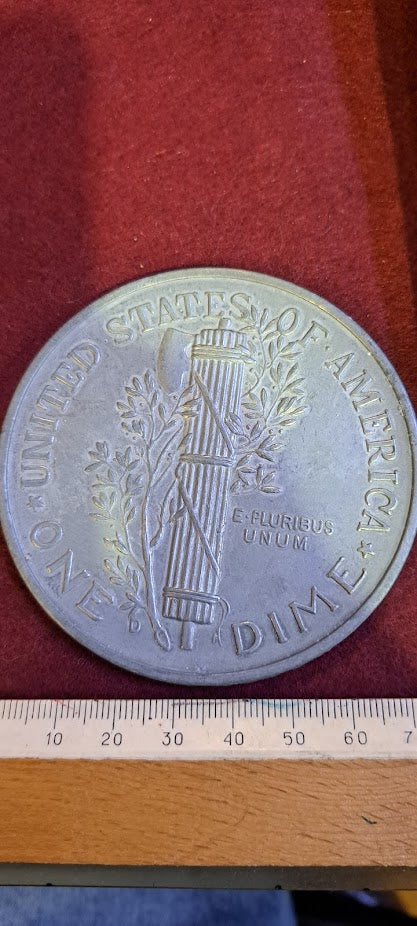 USA LIBERY ONE DIME medal 1916 - Rare [OTH10239]