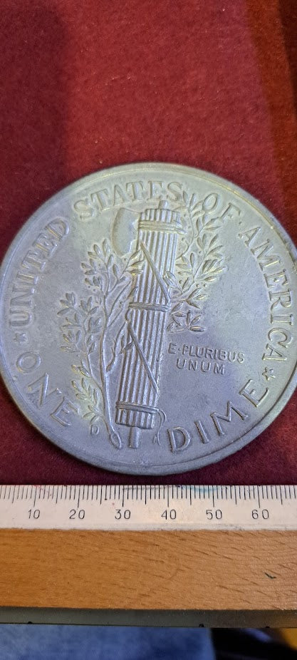USA LIBERY ONE DIME medal 1916 - Rare [OTH10239]