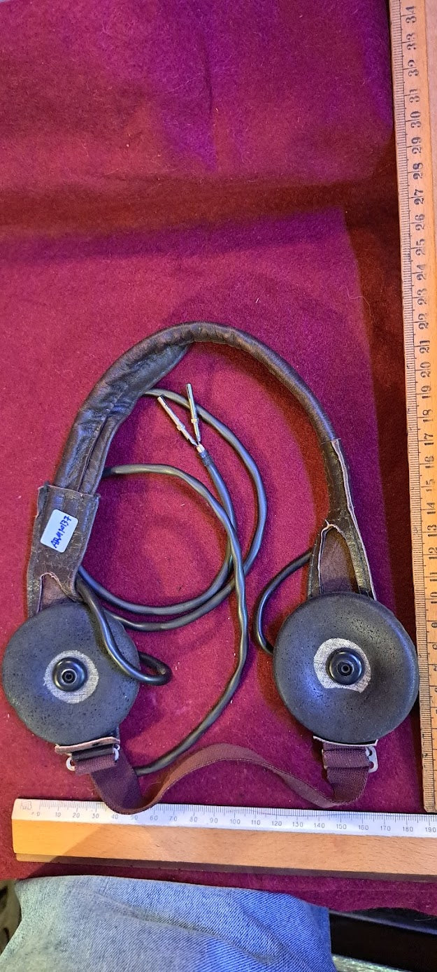 Military old communication headphones 1940s - Rare [ARM10137]