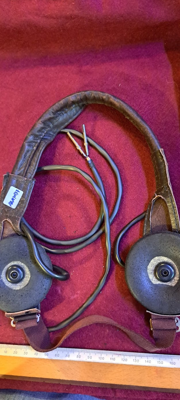 Military old communication headphones 1940s - Rare [ARM10137]