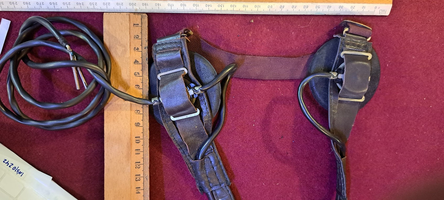 Military old communication headphones 1940s - Rare [ARM10137]