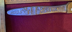 Jew old knife for challah, Silver plating [JUD10144]
