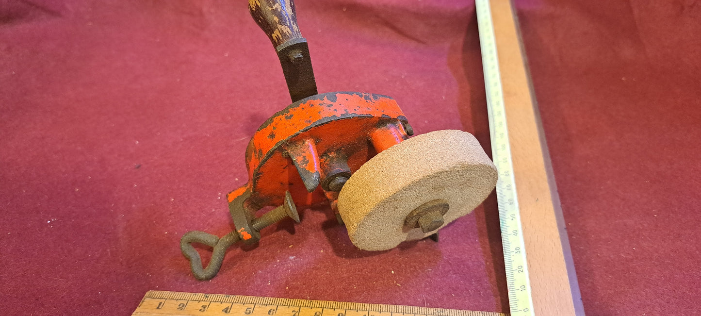 Vintage manual Lock grindstone [TOL10169]