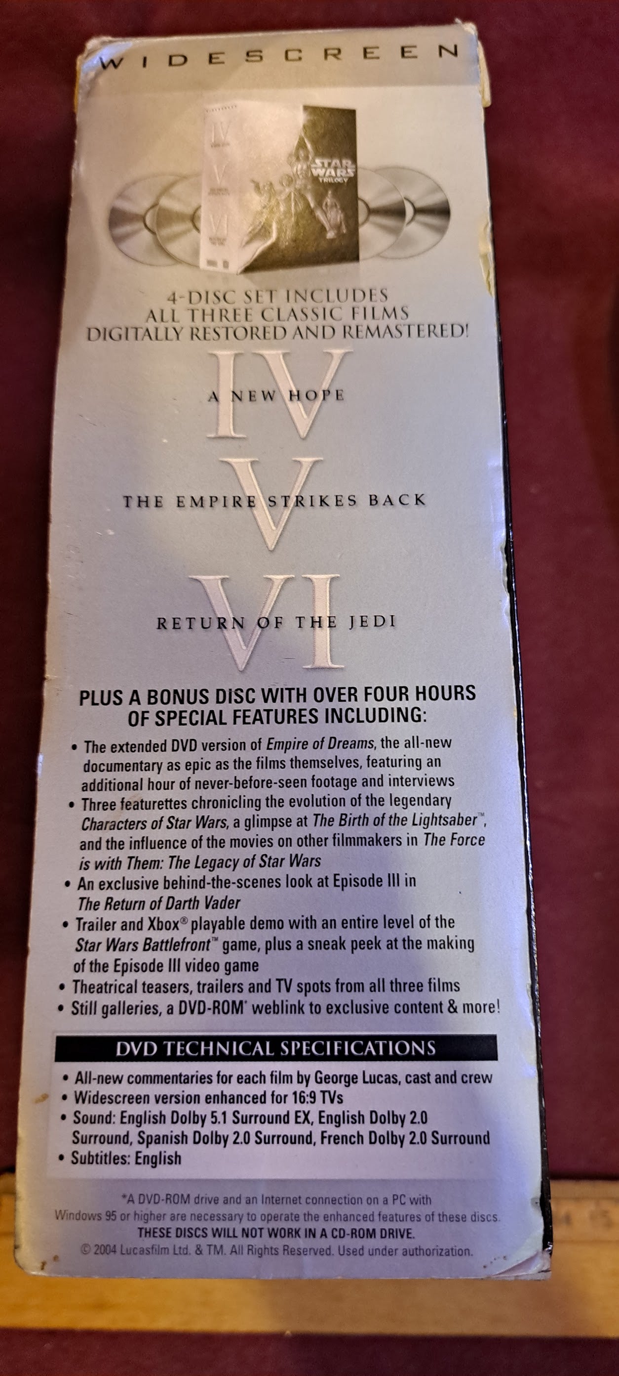 Star wars trilogy 3 DVD [ENT10185]