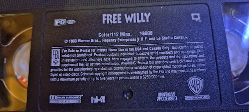 Release Willy video cassette VHS [ENT10182]