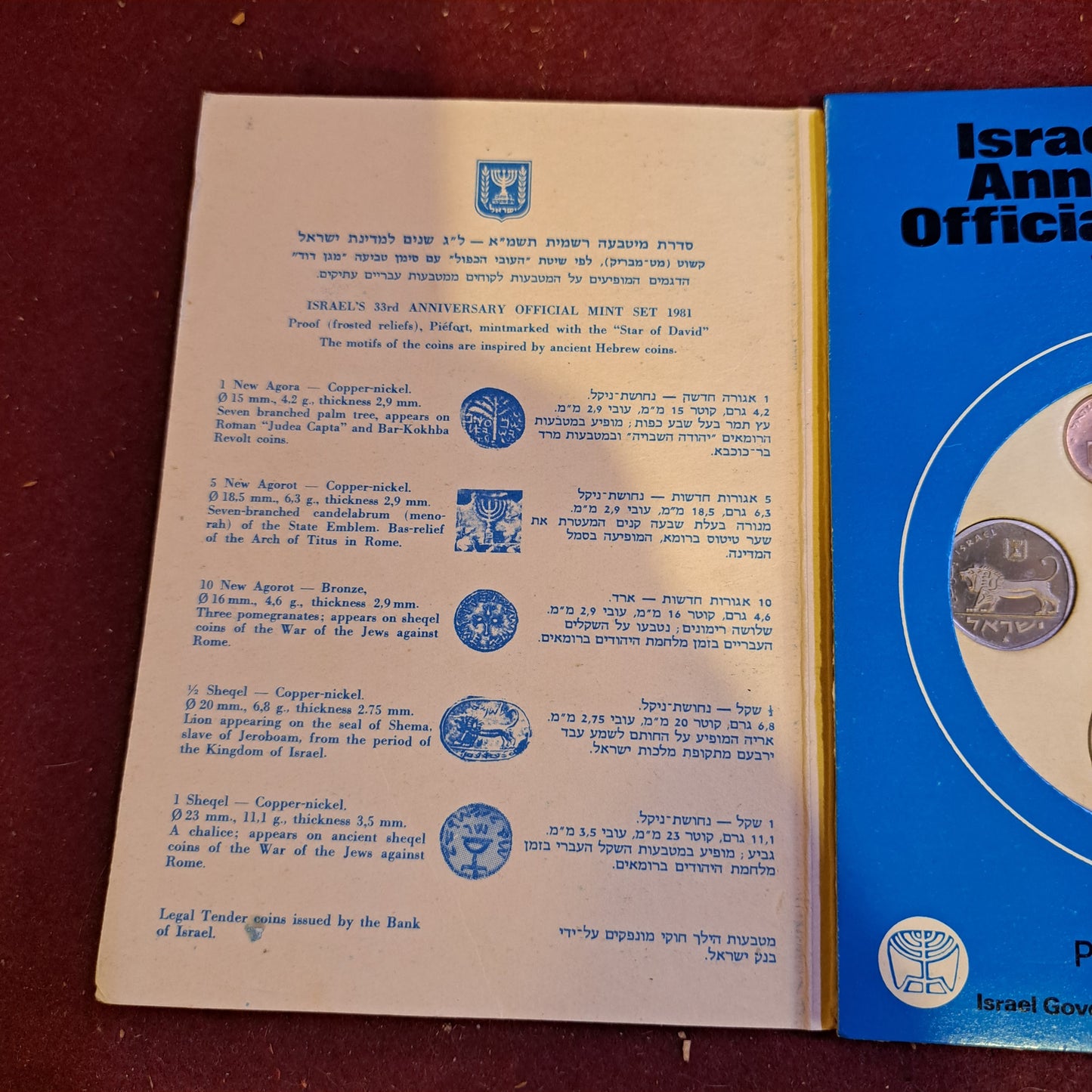 Israel 1981 coins set [ISR10147]