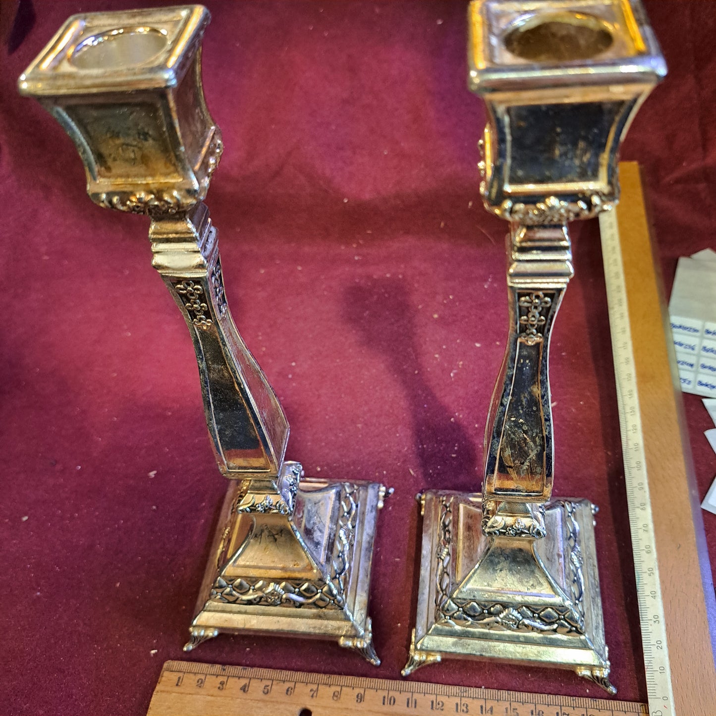 Jewish shabbat vintage candlesticks [JUD10148]
