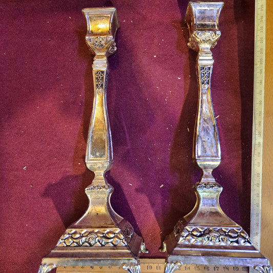 Jewish shabbat vintage candlesticks [JUD10148]