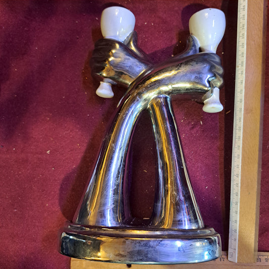 Jewish shabbat vintage candlesticks [JUD10149]