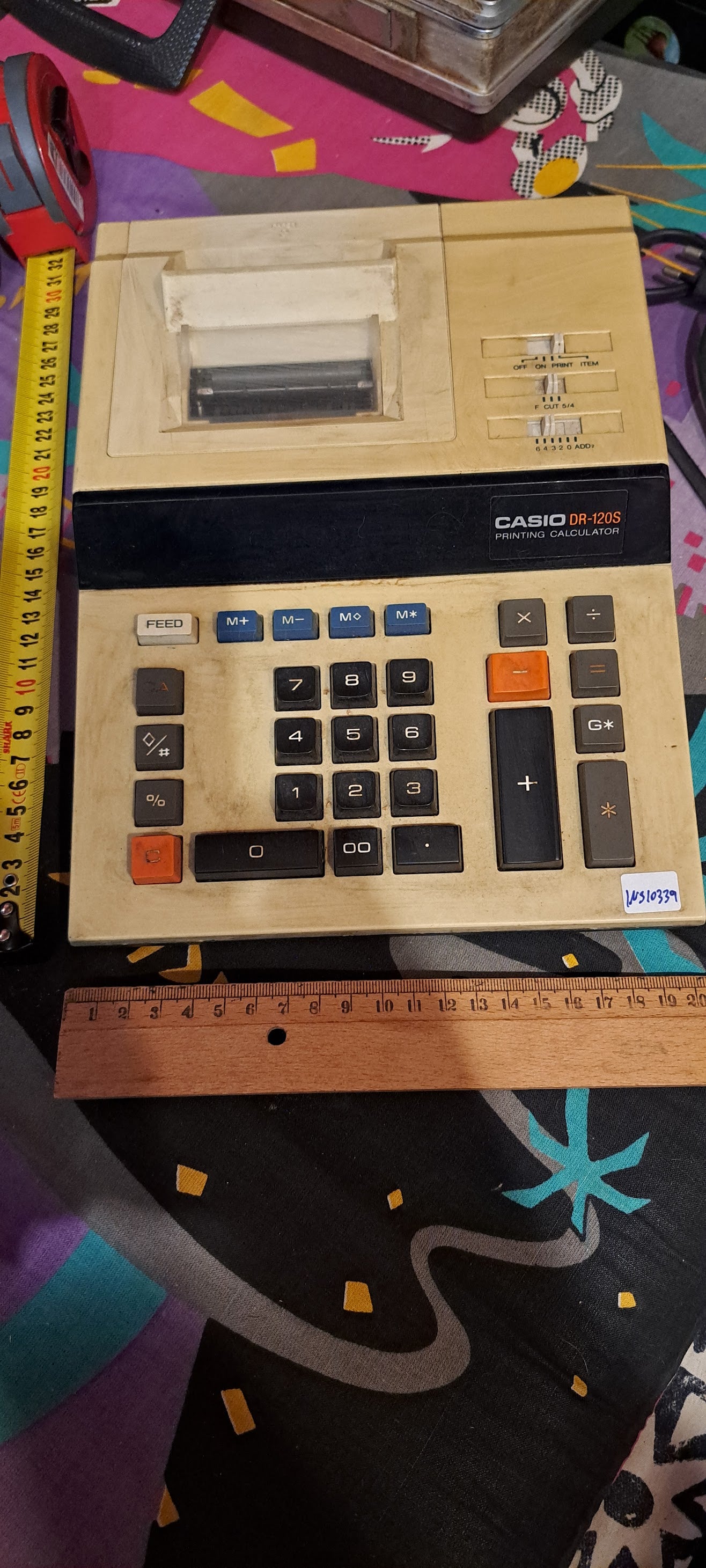 Vintage printing desk Calculator, Casio [INS10339]