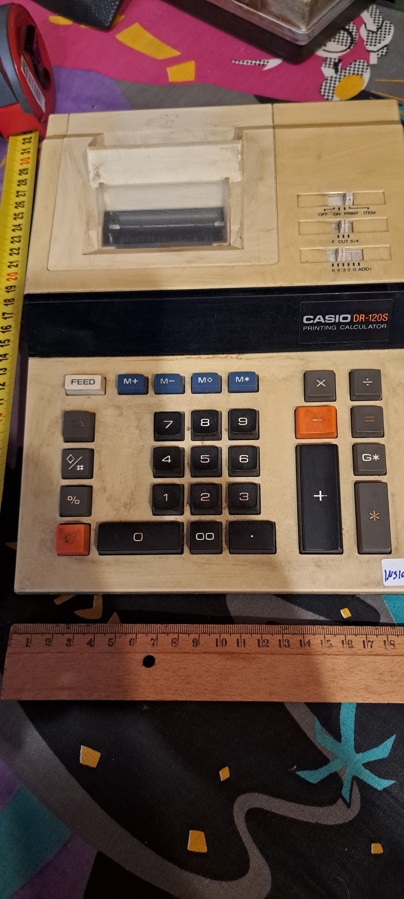 Vintage printing desk Calculator, Casio [INS10339]