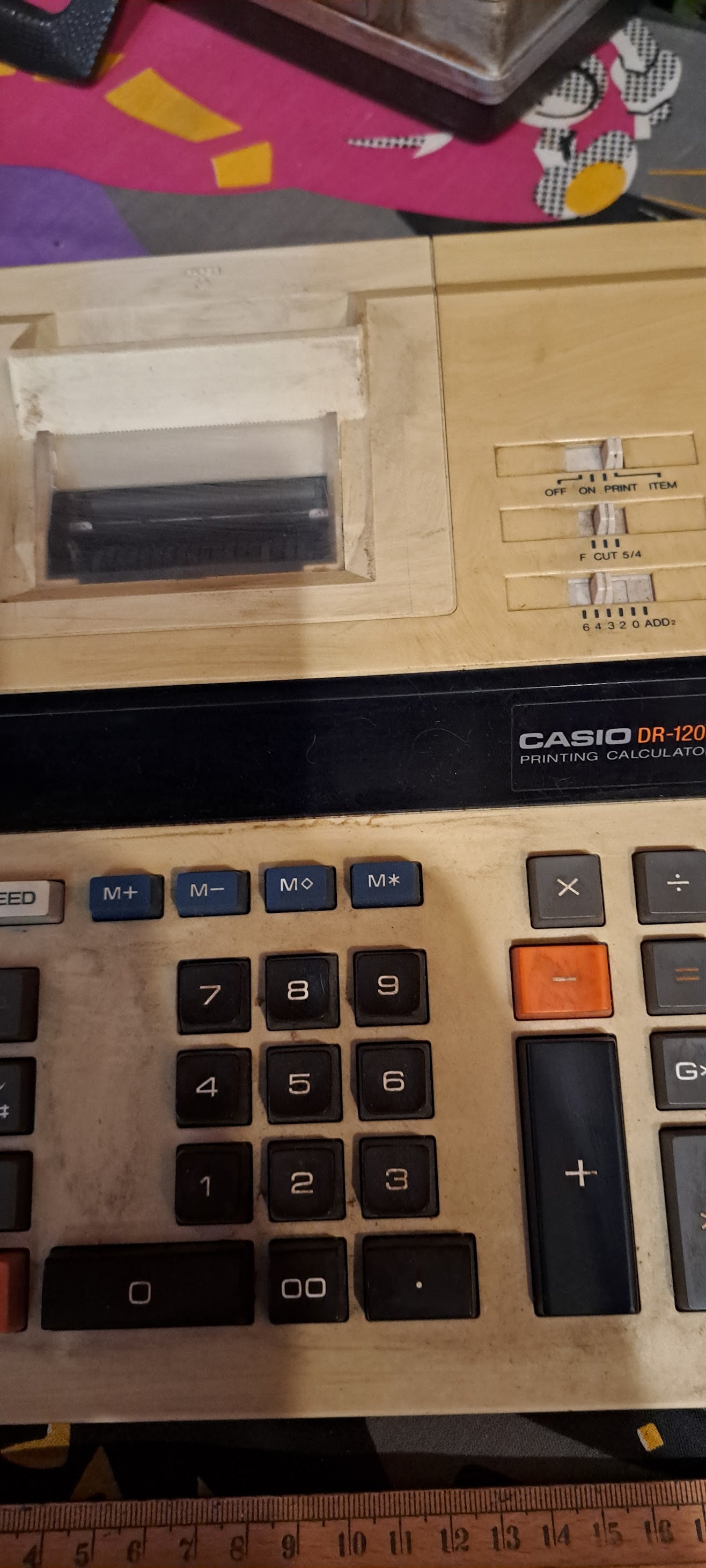 Vintage printing desk Calculator, Casio [INS10339]