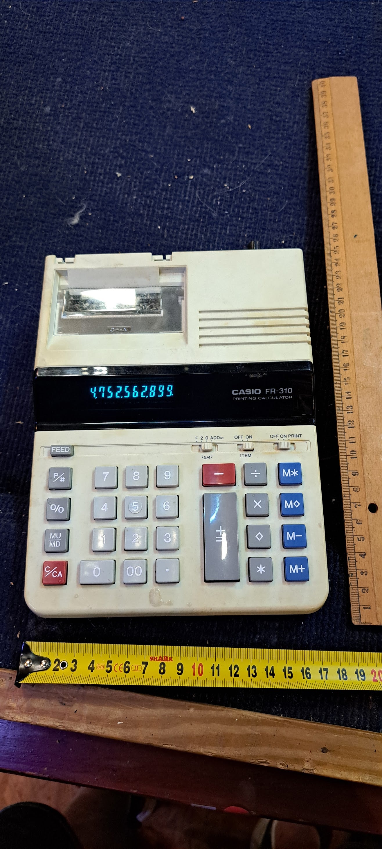 Vintage Printing calculator Casio FR-310 [INS10383]