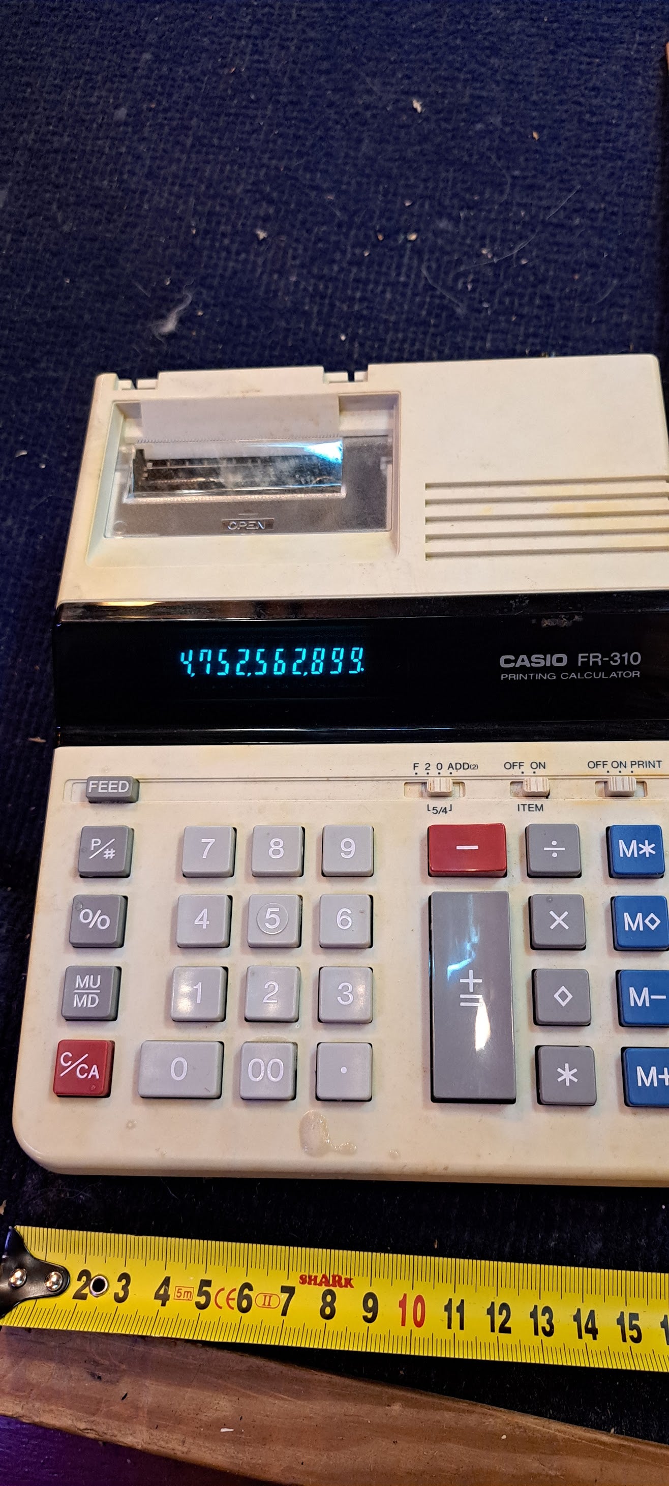 Vintage Printing calculator Casio FR-310 [INS10383]