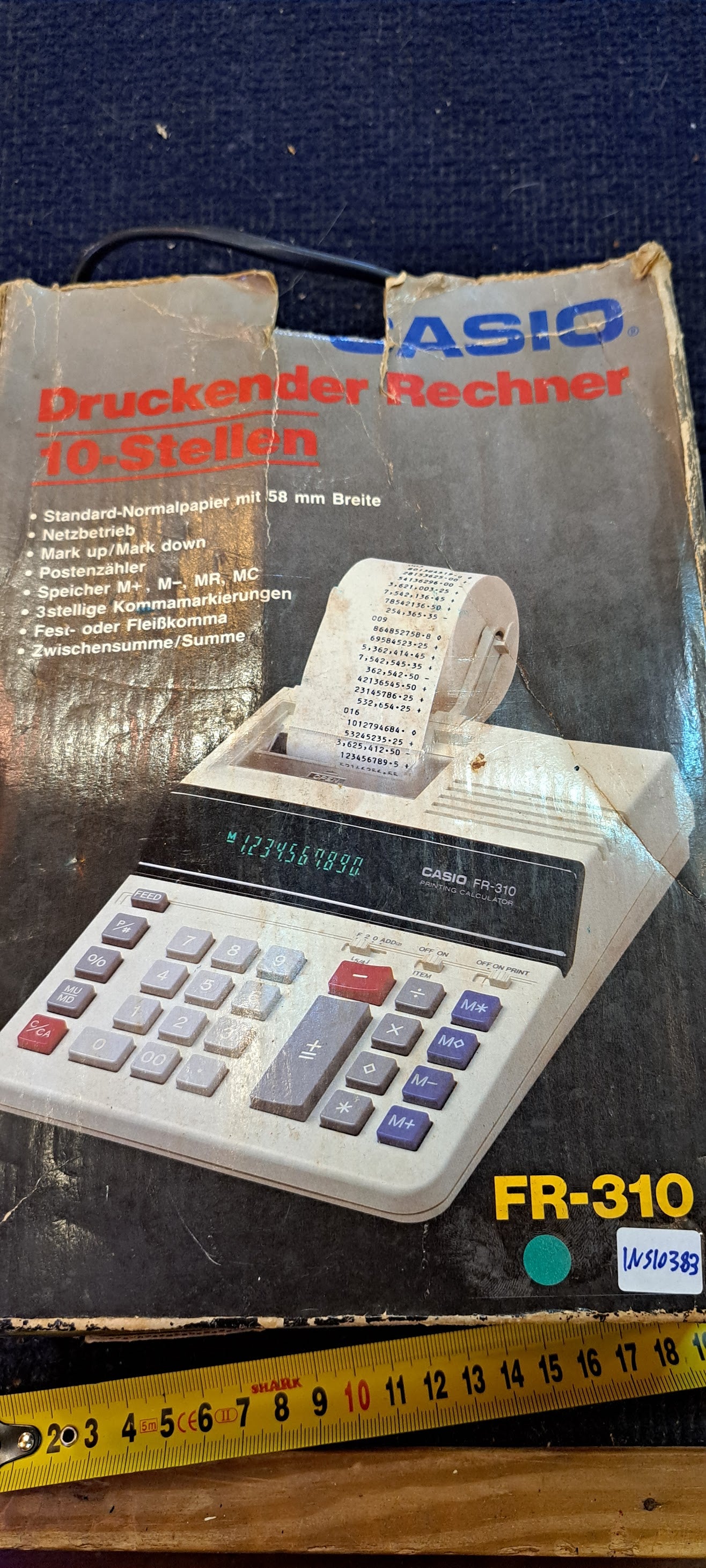 Vintage Printing calculator Casio FR-310 [INS10383]