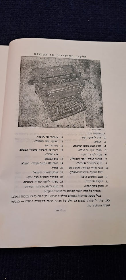 Learn to typewrite Hebrew booklet [BOK10251]