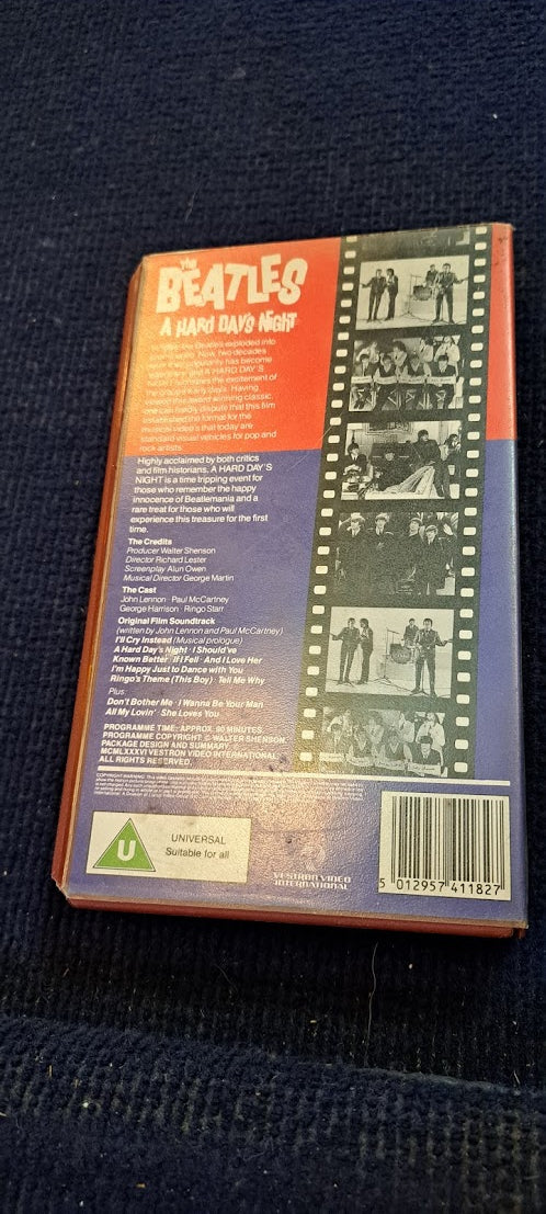 Beatles - Hard days night video cassette VHS [ENT10198]