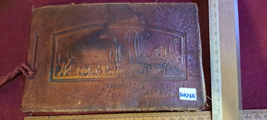 Photos old Album with Jerusalem Leather Plating [BOK10276]