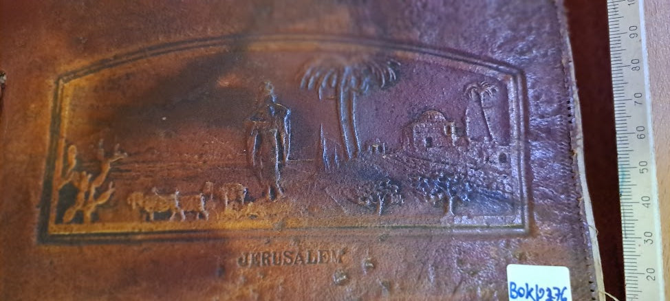 Photos old Album with Jerusalem Leather Plating [BOK10276]