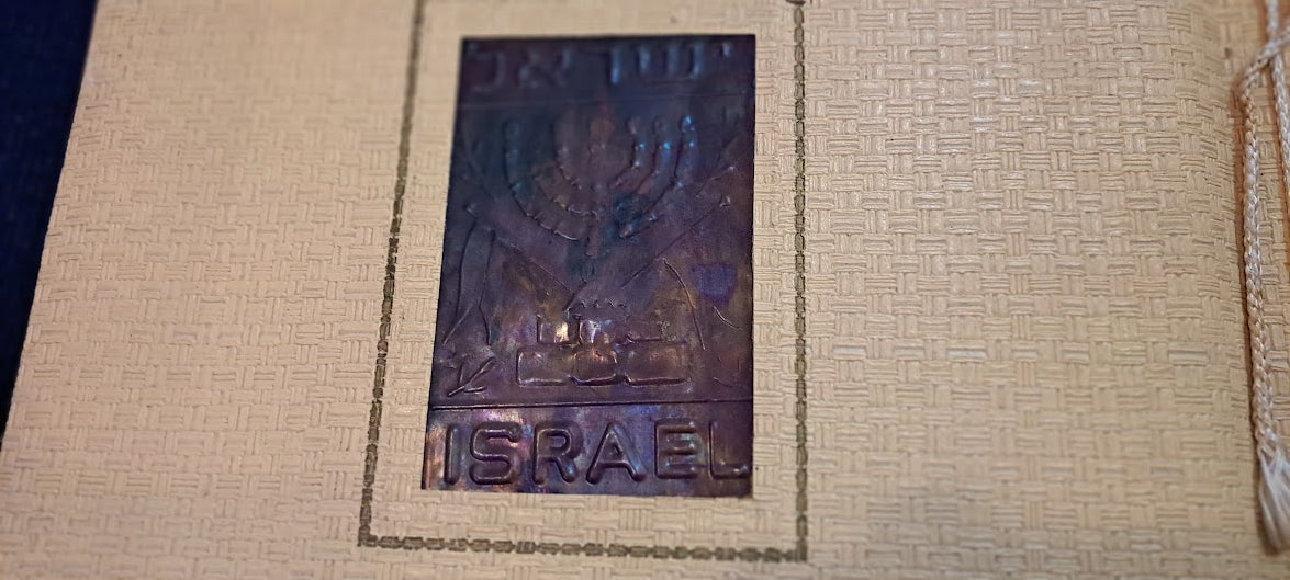Photos old Album with Israel Copper Plating [BOK10279]