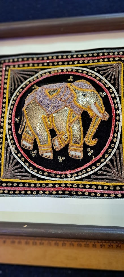 Handmade Indian Elephant Embroidery [ART10199]