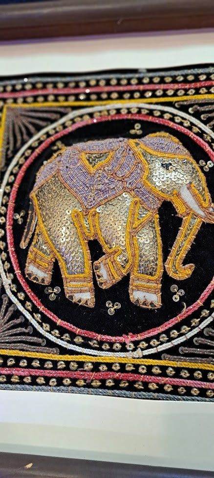 Handmade Indian Elephant Embroidery [ART10199]