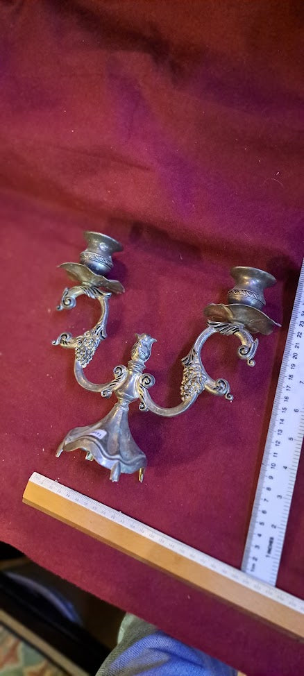 Candlestick x2 Silver plating 1955 [JUD10151]