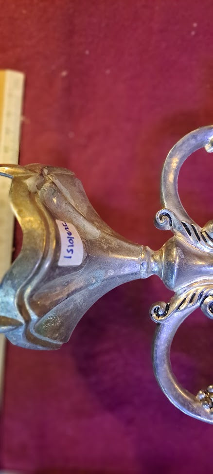 פמוט x2 ציפוי כסף 1955 [JUD10151] 