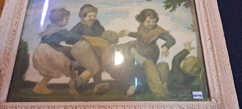 Vintage old painting and frame [ART10206]