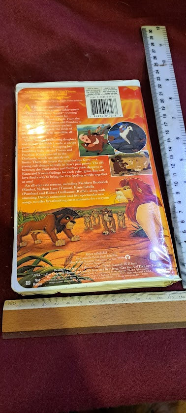 Lion king - Simba's pride video cassette VHS Disney 1998 [ENT10241]