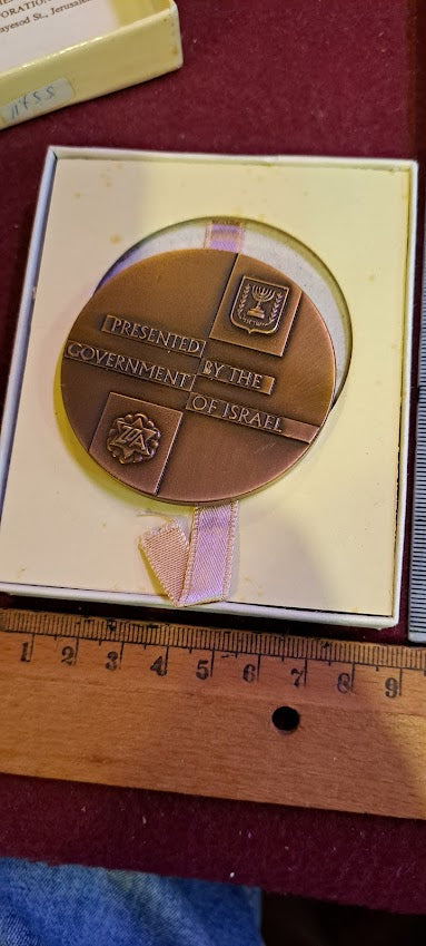 Israel bronza medal - 70th zoa jubilee convention 2nd in israel 1967 [ISR10173]