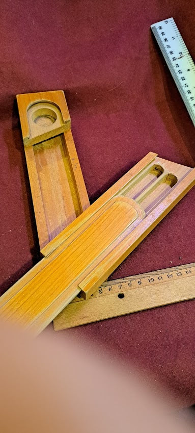 Vintage Wooden school pencil case [OTH10278]