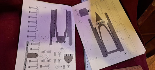 Model of an illegal immigrant ship from cardboard to construction [BOK10320]