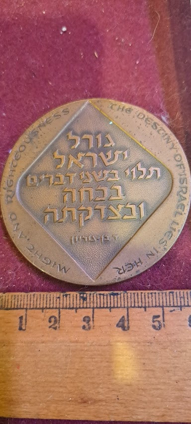 Israel bronza medal - 30 Years of Israel's Independence 1978 [ISR10206]