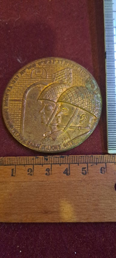 Israel bronza medal -Peace be upon Yisrael Dayan and Rabin 6 day war 1987 [ISR10210]