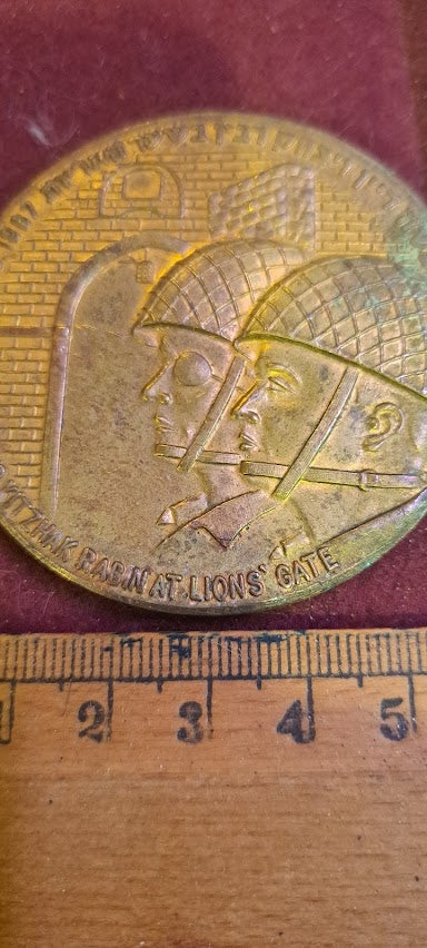 Israel bronza medal -Peace be upon Yisrael Dayan and Rabin 6 day war 1987 [ISR10210]