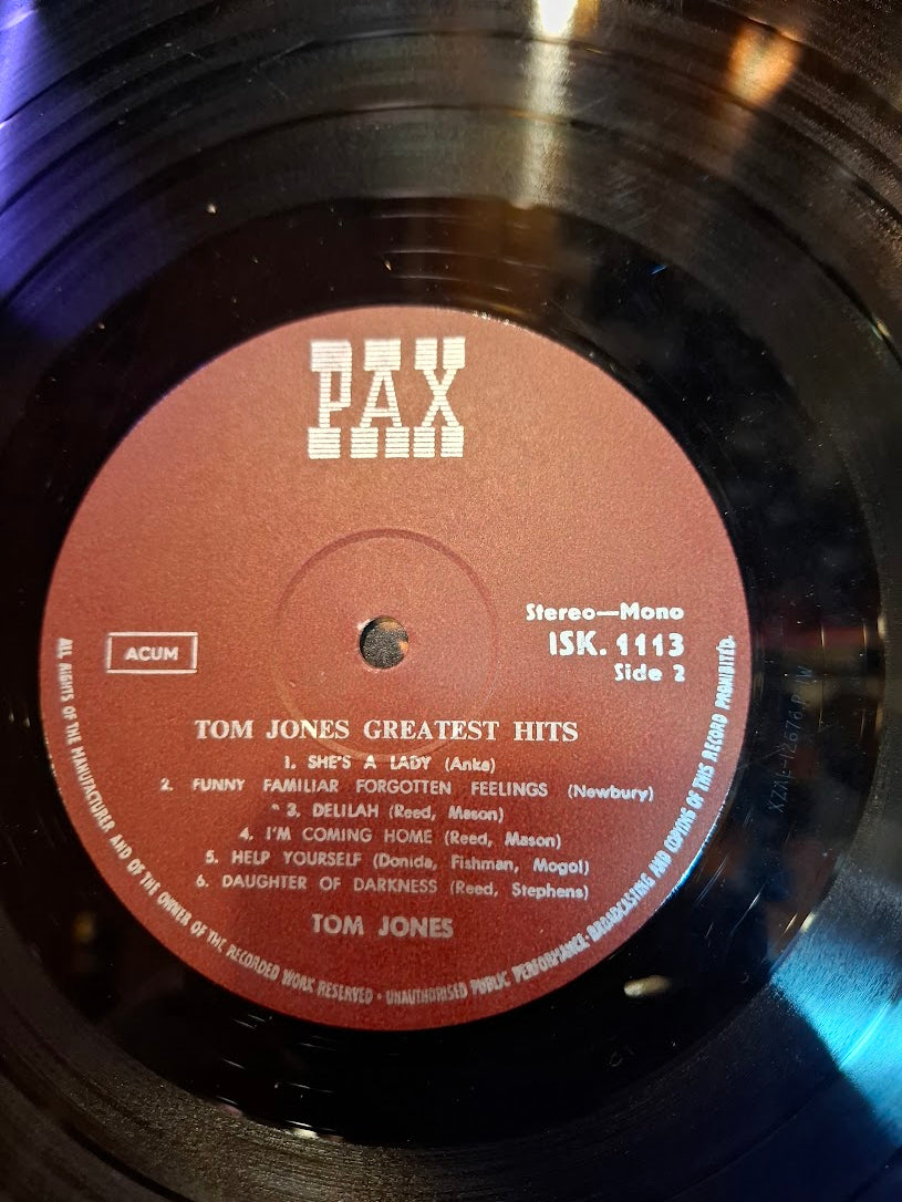 Tom Jones - Greatest hits record [ENT10265]