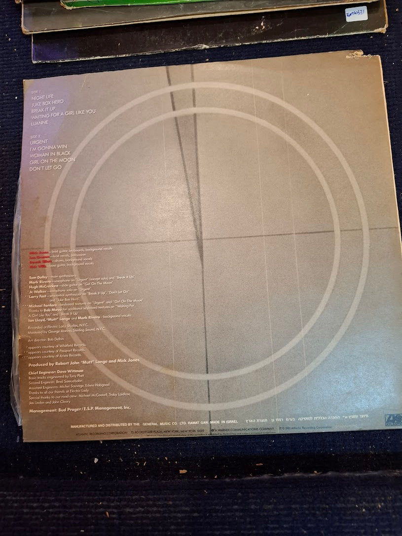 Foreigner - Break it up, record [ENT10355]